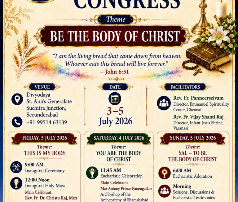 The Eucharistic Congress 2026 – Theme: Be the Body of Christ